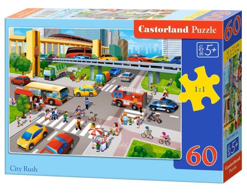 PUZZLE 60 ELEMENTÓW CITY RUSH CASTORLAND B-066131 CASTOR