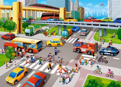 PUZZLE 60 ELEMENTÓW CITY RUSH CASTORLAND B-066131 CASTOR