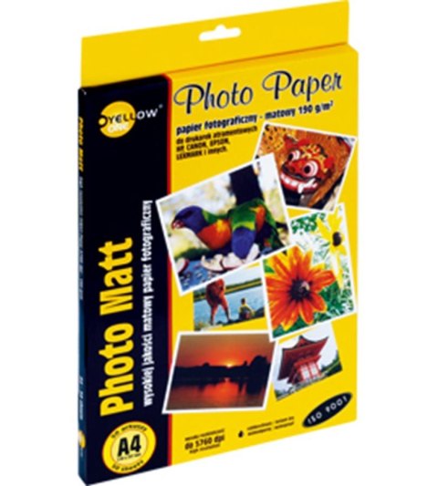 PAPIER FOTOGRAFICZNY MATOWY 4M190 A4 190 G YELLOW ONE 50 ARK. KW TRADE