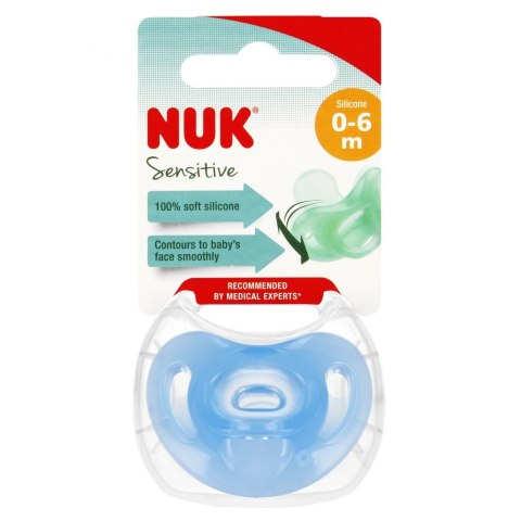 NUK SMOCZEK USPOKAJAJĄCY SILIKONOWY 0-6M SENSITIVE NIEBIESKI 10729139 NUK