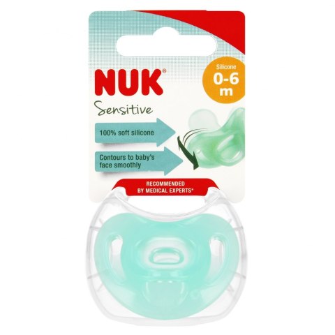 NUK SMOCZEK USPOKAJAJĄCY SILIKONOWY 0-6M SENSITIVE ZIELONY 10729139 NUK