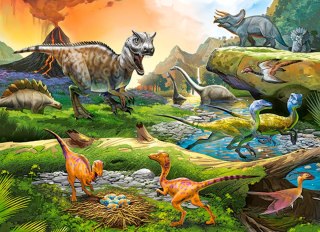 PUZZLE 100 ELEMENTÓW WORLD OF DINOSAURS CASTORLAND B-111084 CASTOR