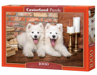 PUZZLE 1000 EL. SAMOYED PUPPIES SAY HELLO CASTORLAND C-105137 CASTOR