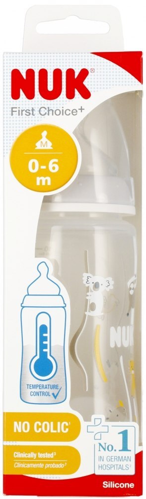 NUK BUTELKA Z WSKAŹNIKIEM TEMP. 300 ML 0-6M FIRST CHOICE MIX KOLORÓW 10741926 NUK