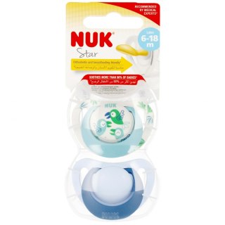 NUK SMOCZEK USPOKAJAJĄCY LATEKSOWY 6-18M STAR TURKUS/NIEBIESKI 10734075 NUK