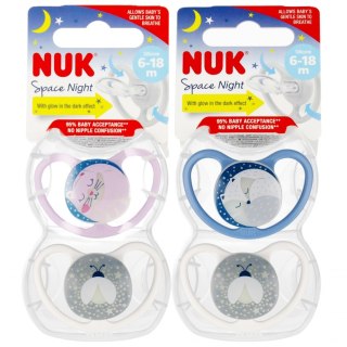 NUK SMOCZEK USPOKAJAJĄCY SILIKONOWY 6-18M SPACE NIGHT MIX WZORÓW 10736619 NUK