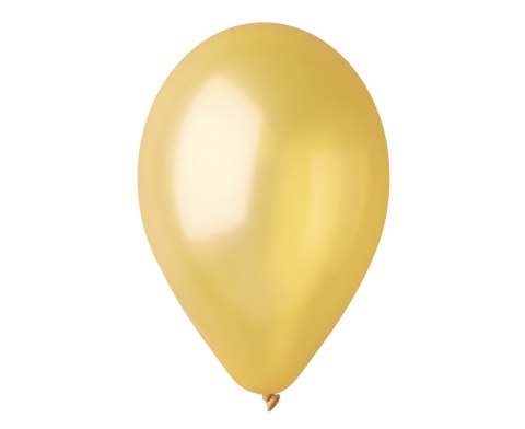 BALONY METALICZNE ZŁOTE DORATO 10", GM90, 25 CM, 100 SZT. GODAN