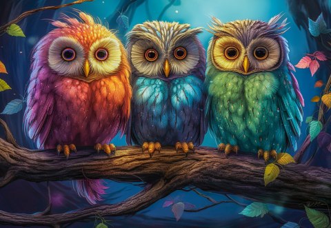 PUZZLE 1000 EL. THREE LITTLE OWLS CASTORLAND C-105175 CASTOR