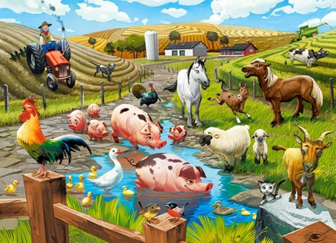 PUZZLE 70 ELEMENTÓW LIFE ON THE FARM CASTORLAND B-070060 CASTOR