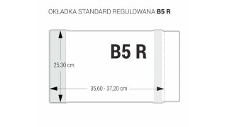 OKŁADKA REGULOWANA B5 - 253 BEZBARWNA OP 25 BIURFOL OZB-45 BIURFOL