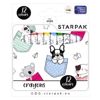 WAX PENCILS 12 COLORS MINIS STARPAK 490945