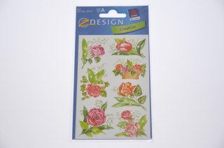 STICKERS 8X16 CM ROSES ZWECKFORM 54115