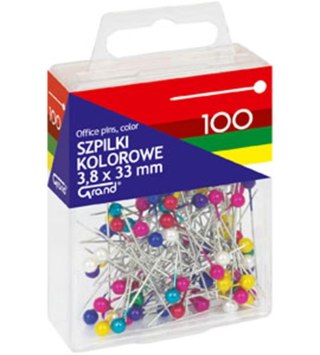 METAL PINS COLORED GRAND 33 MM 100 PCS.