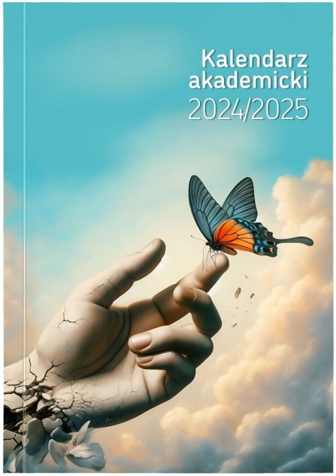 KALENDARZ AKADEMICKI A5T PCV BEZBARWNY DŁOŃ, NR KAT. A5TA072B DŁOŃ WOKÓŁ NAS