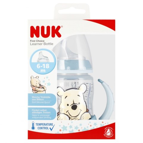 NUK BUTELKA 150 ML 6-18M Z UCHWYTEM FIRST MIX KUBUŚ 10215340 NUK