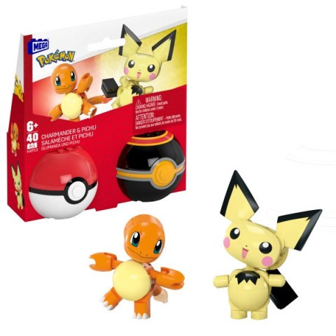 MBL POKEMON POKEBALL CHARMANDER PICHU HXP13 WB3 MATTEL