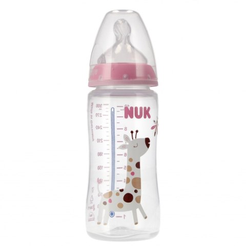 NUK BUTELKA Z WSKAŹNIKIEM TEMP. 300 ML 6-18M FIRST CHOICE RÓŻOWY 10741088 NUK