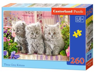 PUZZLE 260 ELEMENTÓW THREE GREY KITTENS CASTORLAND B-27491 CASTOR