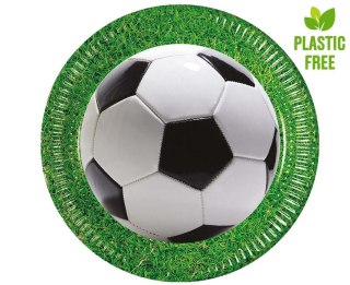 TALERZYKI PAPIEROWE FOOTBALL PARTY, 23 CM, 8 SZT. PLASTIC-FREE GODAN