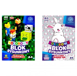 BLOK RYSUNKOWY A415K KOLOR 80G PIXEL AST FOL A 10 KLASA 106021003 ASTRA