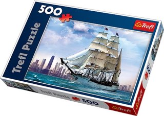 PUZZLE 500EL ŻAGLOWIEC NA TLE CHICAGO TREFL 37120 TREFL