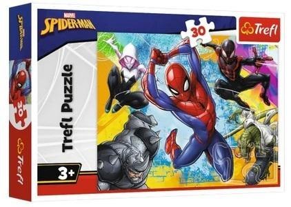 PUZZLE 30 ELEMENTÓW KOLORY SPIDERMAN TREFL 18307 TR TREFL