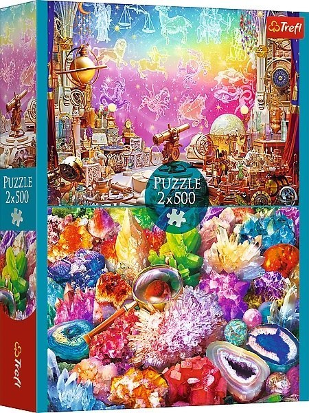 PUZZLE 2X500 ELEMENTÓW KOSMOS I KRYSZTAŁY TREFL 37499 TR TREFL