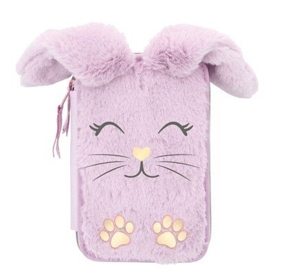 PIÓRNIK PLUSZOWY 3 ZAMKI Z WYPOSAŻENIEM FLUFFY BUNNY ASTRA 503024083 ASTRA