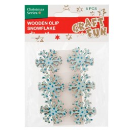 WOODEN CLIP CHRISTMAS SNOWFLAKE CRAFT WITH FUN 438602