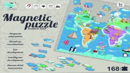EDUCATIONAL GAME MAGNETIC PUZZLE WORLD MAP MEGA CREATIVE 502398