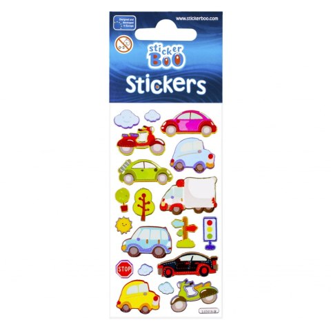 STICKERS 6X18 CM SILVER CAR 3 STICKER BOO 382527