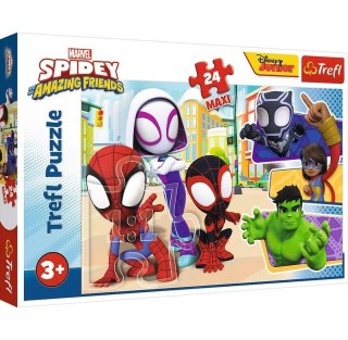 PUZZLE 24 PIECES MAXI SPIDEY AND FRIENDS PUD TREFL 14348 TREF