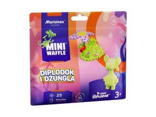 KLOCKI KONSTRUKCYJNE MINI WAFFLE 25EL. DIPLODOK I DŻUNGLA MARIOINEX 906156 MARIOINEX