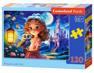 PUZZLE 120 EL. PRINCESS WITH OWL CASTORLAND B-13593 CASTOR