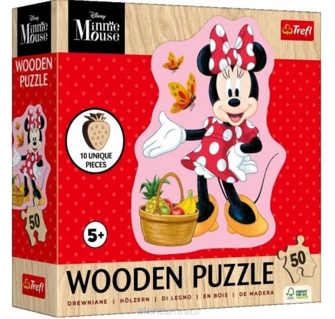 PUZZLE DREWNIANE 50EL WESOŁA MINNIE TREFL 20279 TR TREFL