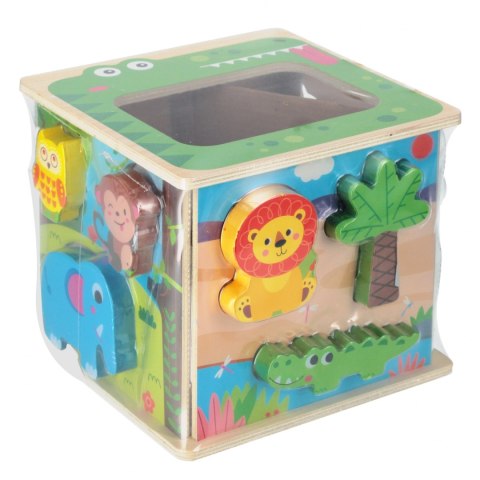 KOSTKA EDUKACYJNA SORTER DREWNIANY ZOO SMILY PLAY SPW84949 ANEK