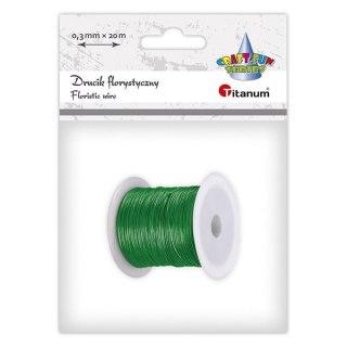 DRUCIK FLORYSTYCZNY 0,3 MM X 20 M ZIELONY TITANUM CRAFT-FUN SERIES HASTA