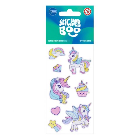 NAKLEJKI 6X13 UNICORN STISKER BOO 550329 STICKERBOO-NAKLEJKI