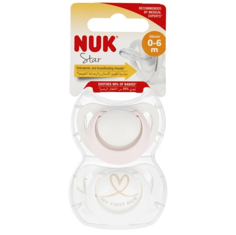 NUK SMOCZEK USPOKAJAJĄCY SILIKONOWY 0-6M STAR MIX 10730691 NUK