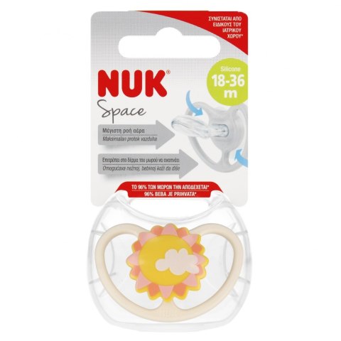 NUK SMOCZEK USPOKAJAJĄCY SILIKONOWY 18-36M SPACE MIX 10739511 NUK