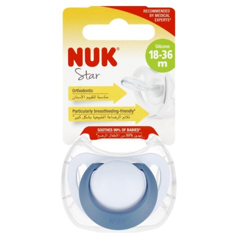 NUK SMOCZEK USPOKAJAJĄCY SILIKONOWY 18-36M STAR MIX 10739748 NUK