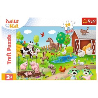 PUZZLE 24 ELEMENTY MAXI BOBASKI I ZWIERZĘTA TREFL 14372 TR TREFL