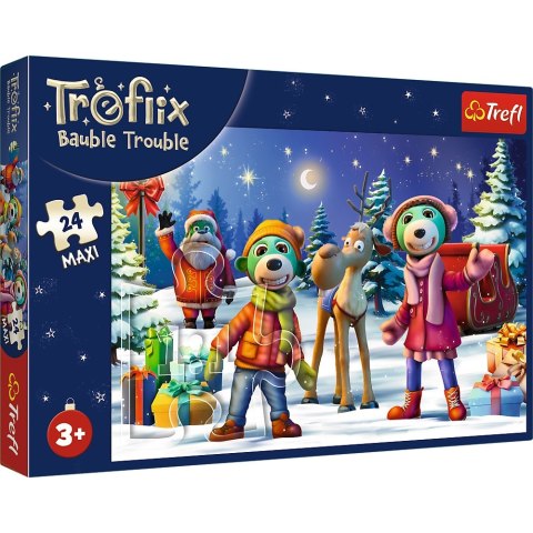 PUZZLE 24 ELEMENTY MAXI TREFLIKI ŁAPIĄ BAŁWANA TREFL 14375 TR TREFL