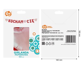 GIRLANDA PAP WALENT 180CM KOCHAM CIE GO PBH GODAN