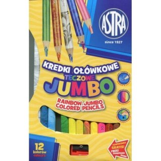 PENCILS 12 COLORS JUMBO TRIANGULAR RAINBOW ASTRA 31211802