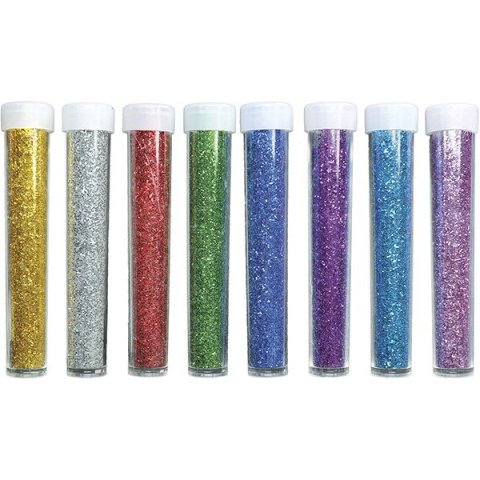 GLITTER VIALS OF 8 COLORS X4G TITANUM CRAFT-FUN SERIES WSG8B1