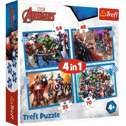 PUZZLE 4IN1 THE BRAVE AVENGERS PUD TREFL 34386