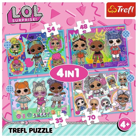 PUZZLE 4IN1 LOL MEET TREFL DOLL 34613