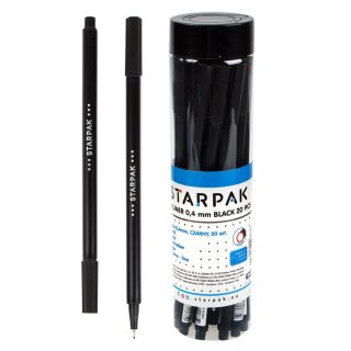 ROUND FINE PEN 0.4 BLACK IN TUBE STARPAK 433041