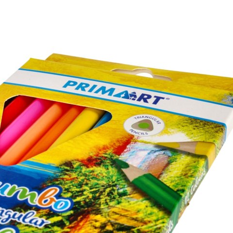 PENCILS 12 COLORS JUMBO TRIANGULAR PRIMA ART 447727